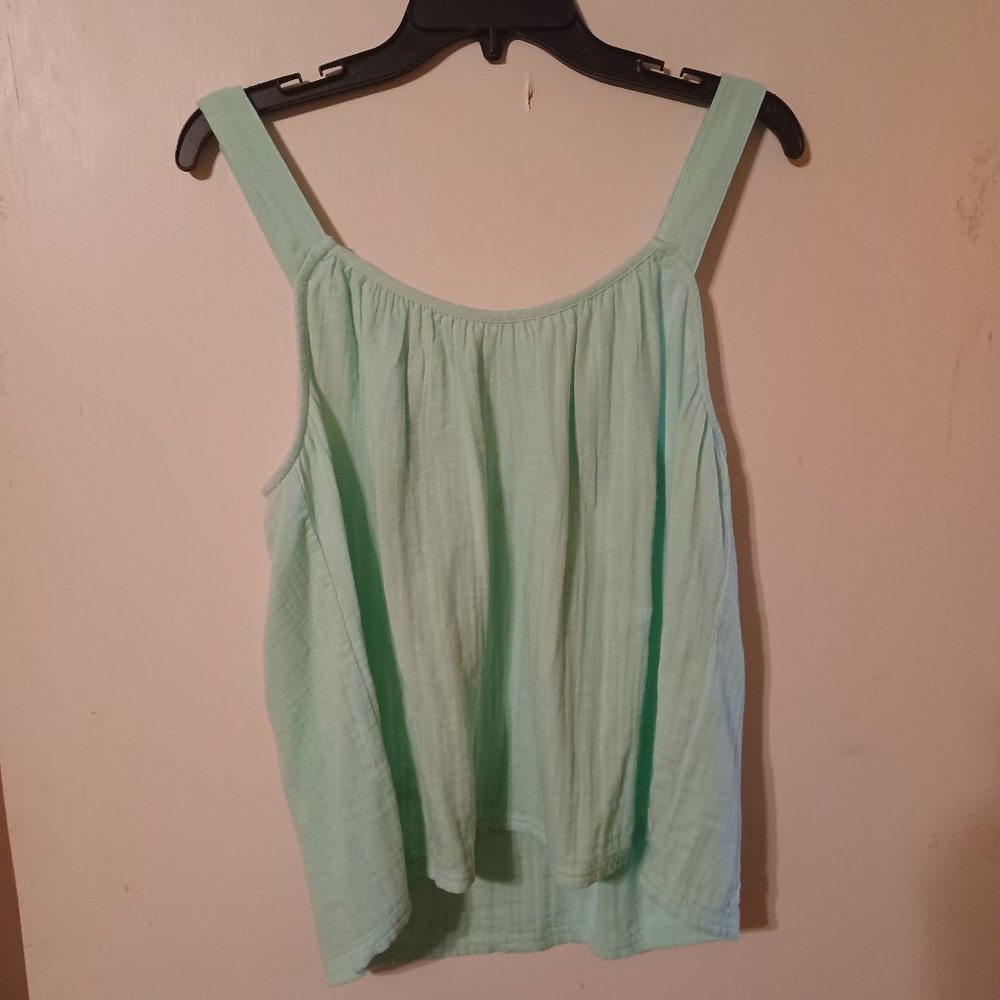 Summer Breezy Gauze Top BLUE and LIGHT GREEN